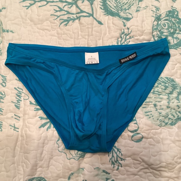 Brief, blue, soft light weight fabric, large - Picture 1 of 4